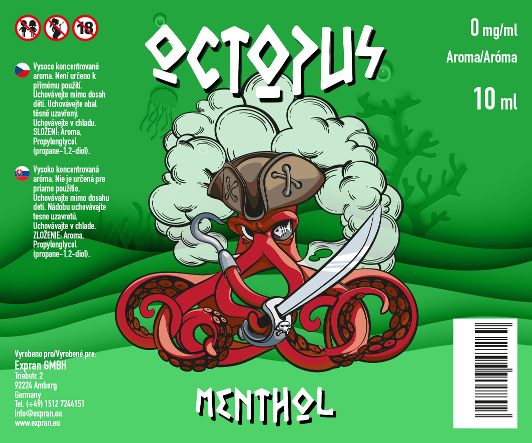 10 ml Octopus - Menthol 
