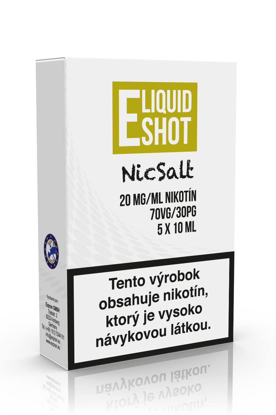 5 pack E-Liquid Shot Booster NICSALT 30PG/70VG 20 mg/ml