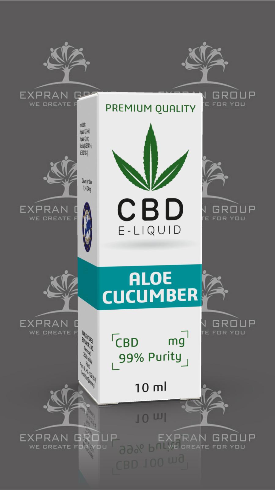 10 ml CBD Vape Liquid - Aloe Cucumber 600mg (6%)