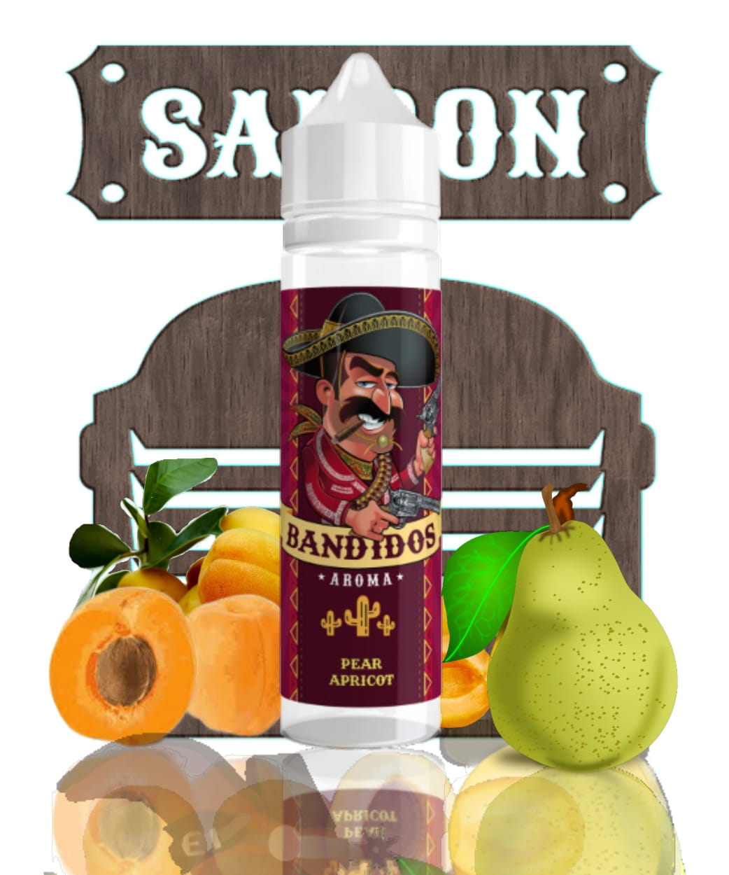 10 ml Bandidos - Pear Apricot (Shake & Vape)