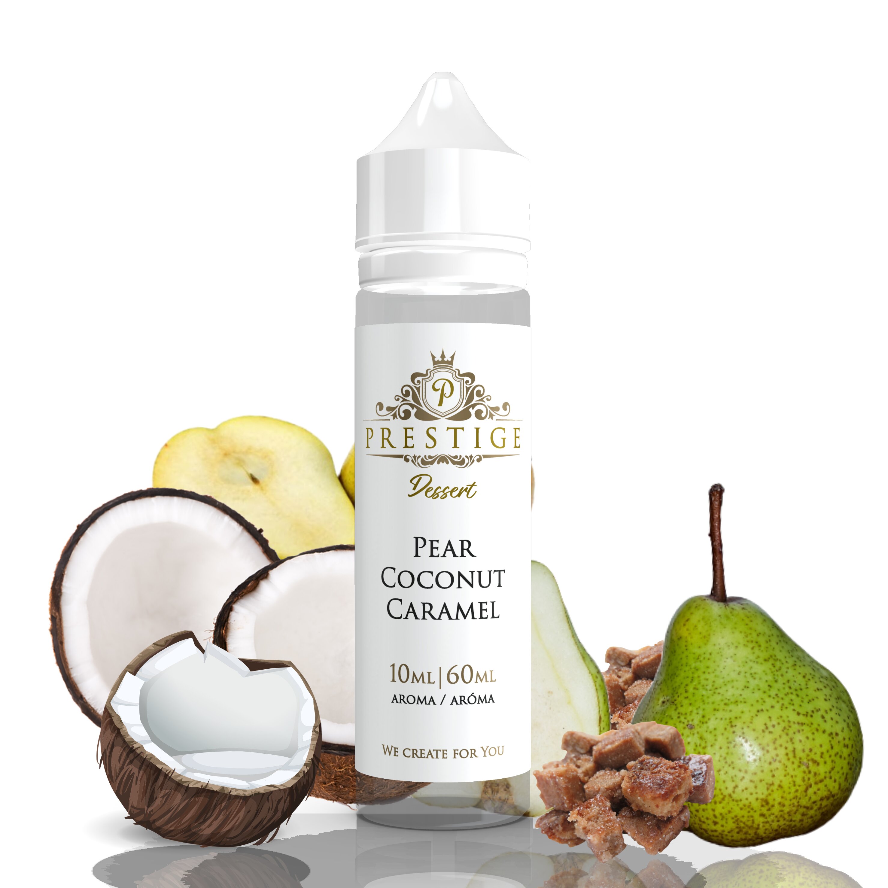 10 ml Prestige Dessert - Pear Coconut Caramel (Shake & Vape)