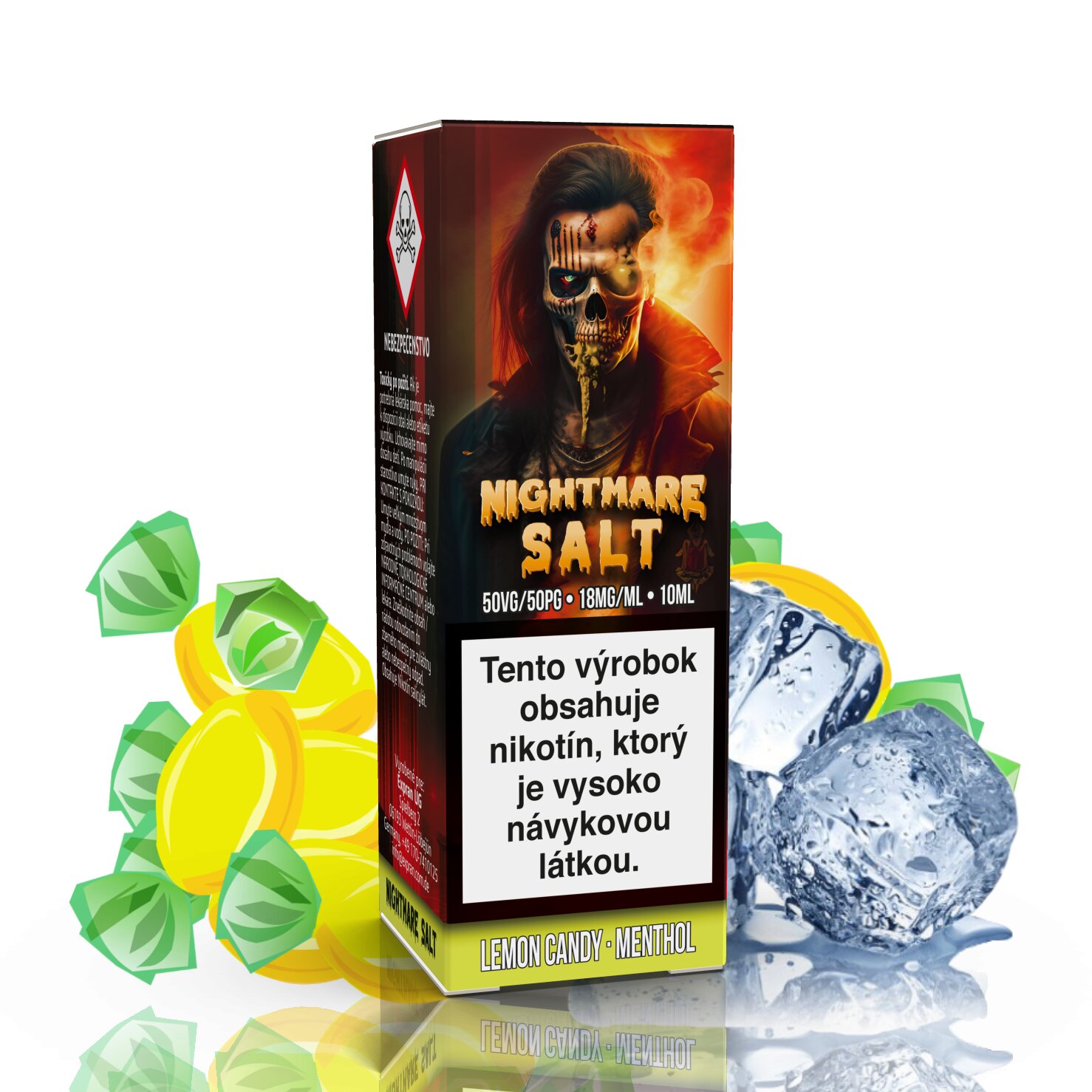 10 ml Nightmare Salt - Lemon Candy Menthol 18 mg/ml 