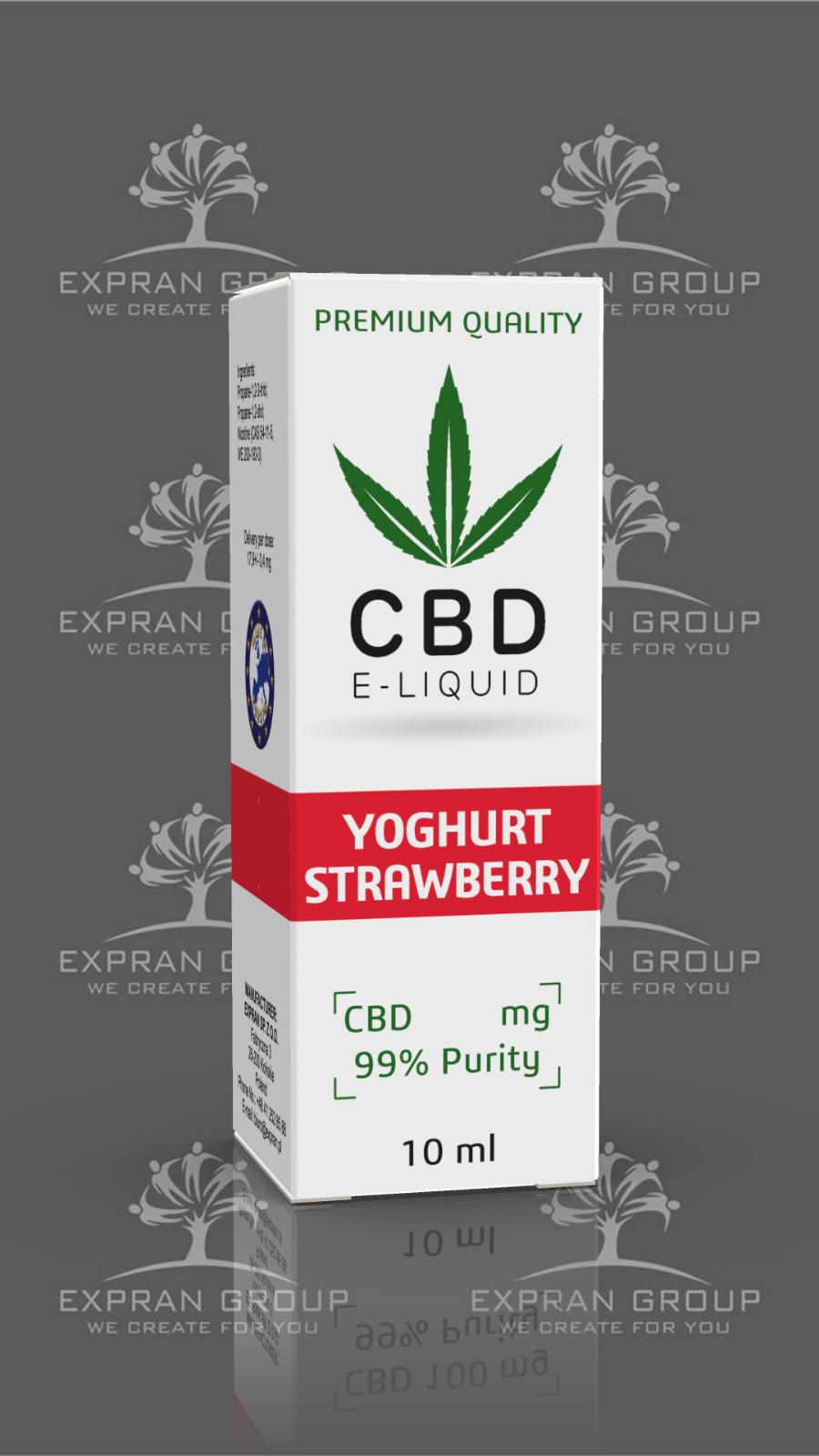 10 ml CBD Vape Liquid - Yoghurt Strawberry 300mg (3%)