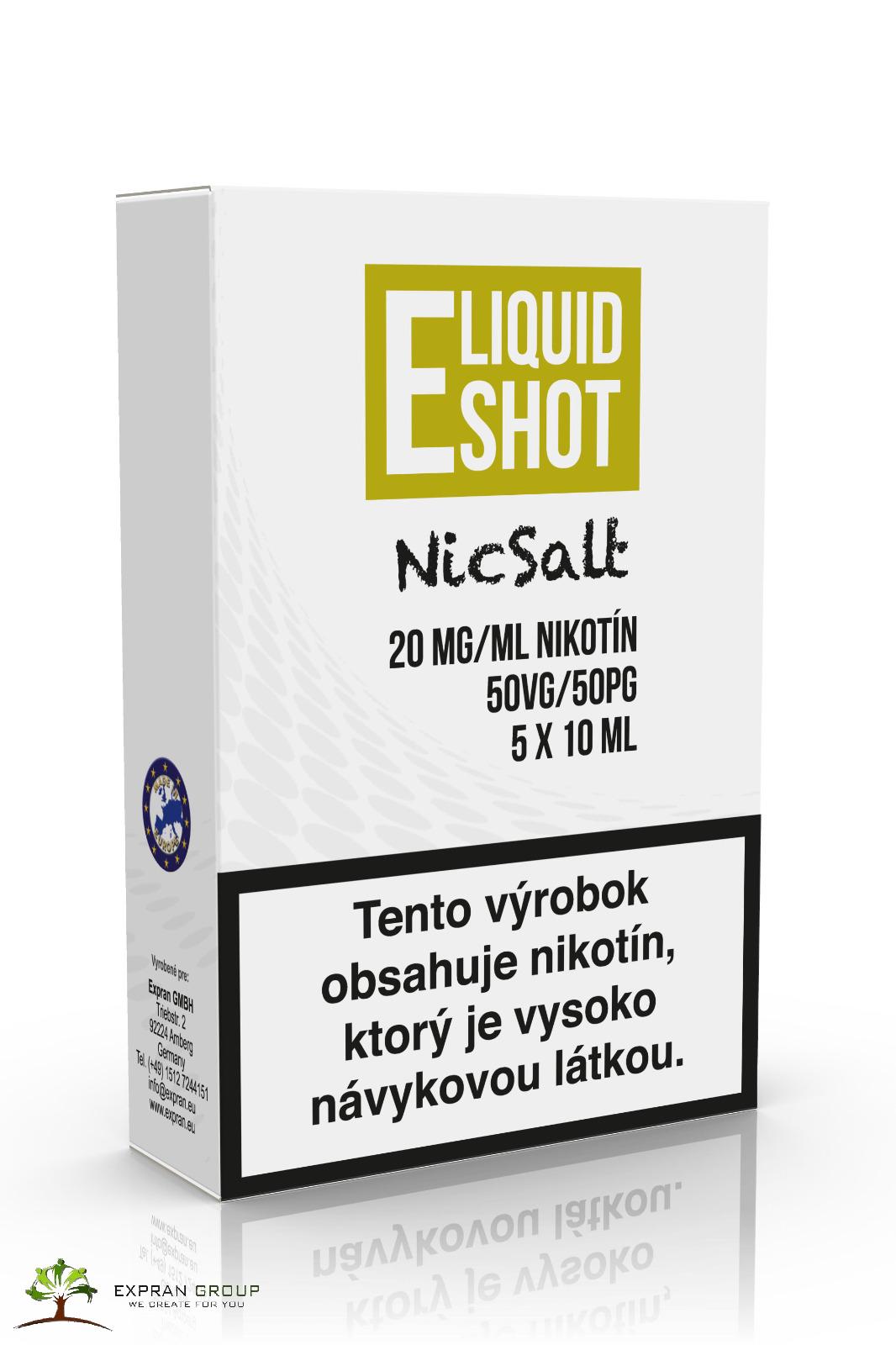 5 pack E-Liquid Shot Booster NICSALT 50PG/50VG 20 mg/ml