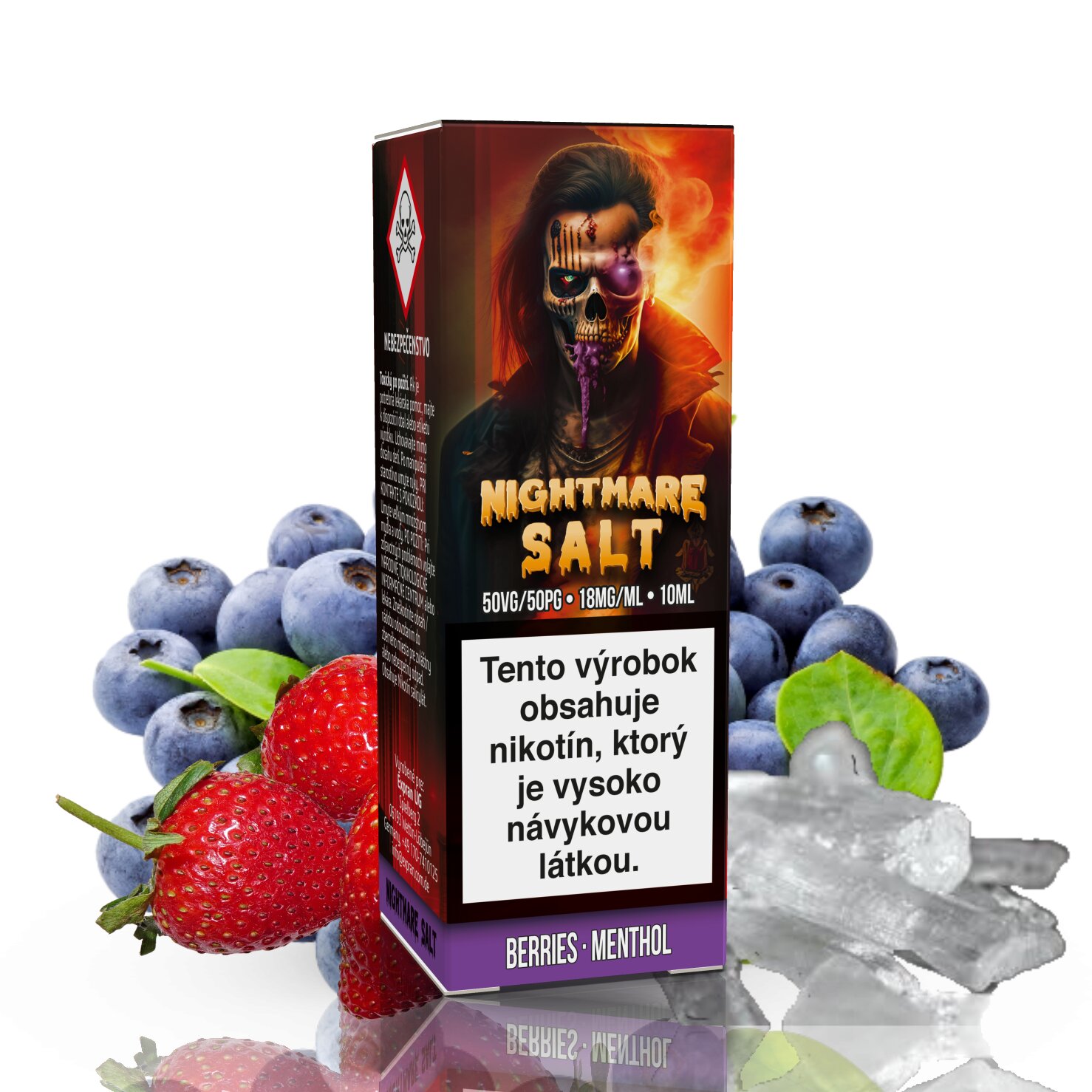 10 ml Nightmare Salt - Berries Menthol 18 mg/ml 