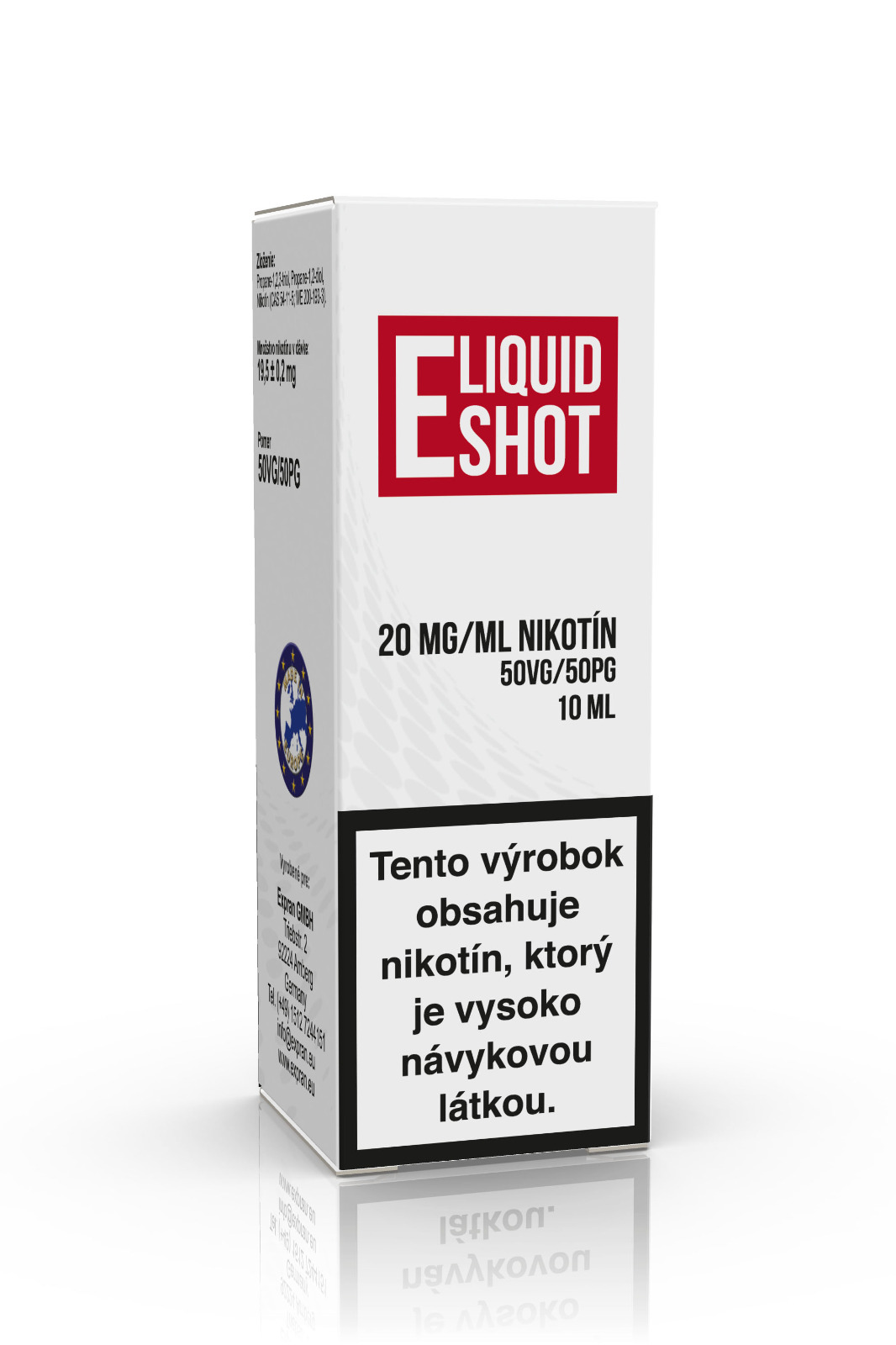 10 ml E-Liquid Shot Booster 50PG/50VG 20 mg/ml