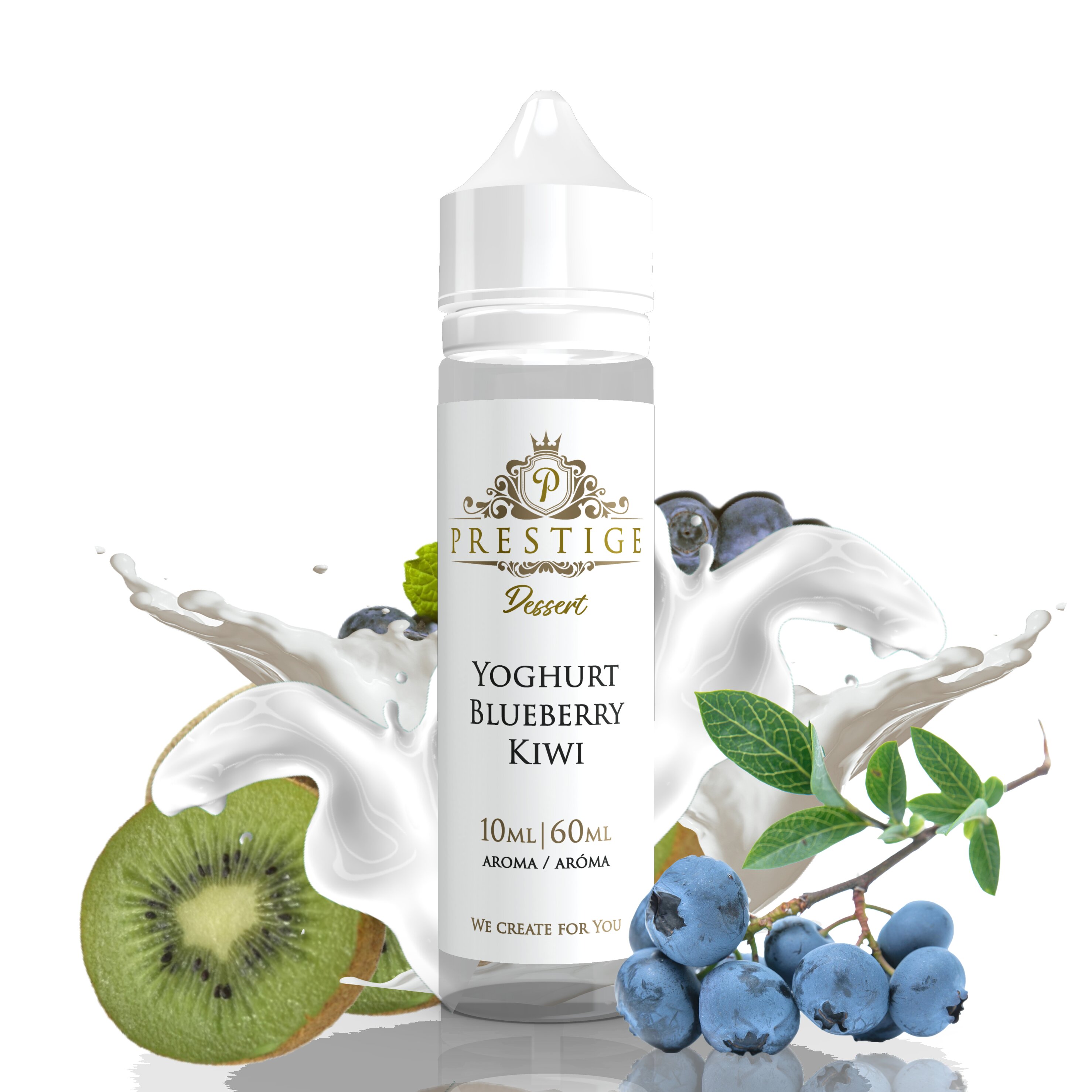 10 ml Prestige Dessert - Yoghurt Blueberry Kiwi (Shake & Vape)